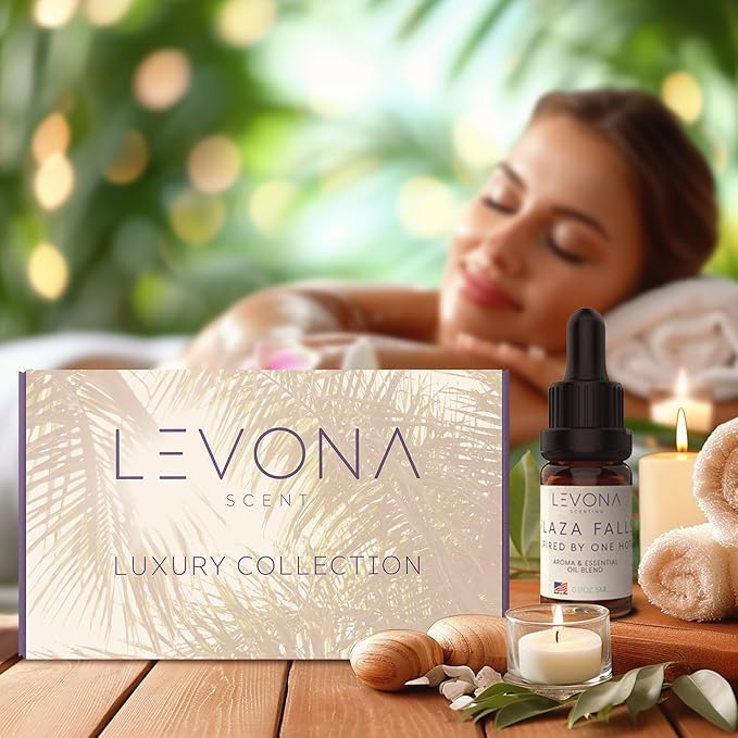 Levona Scent Essential Oils Set -Home Luxury Scents for Diffusers & Humidifiers, Ideal for Home Fragrance, Air Freshening, & Odor Elimination, Gift Pack, Made in USA - 5 ml, Pack of 6