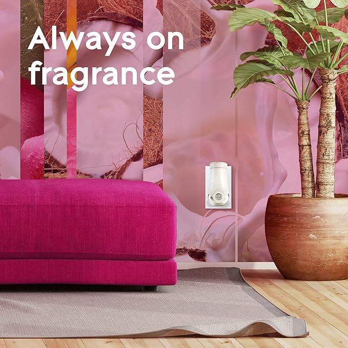 Glade PlugIns Refills Air Freshener, Scented and Essential Oils for Home and Bathroom, Exotic Tropical Blossoms, 3.35 Fl Oz, 5 Count