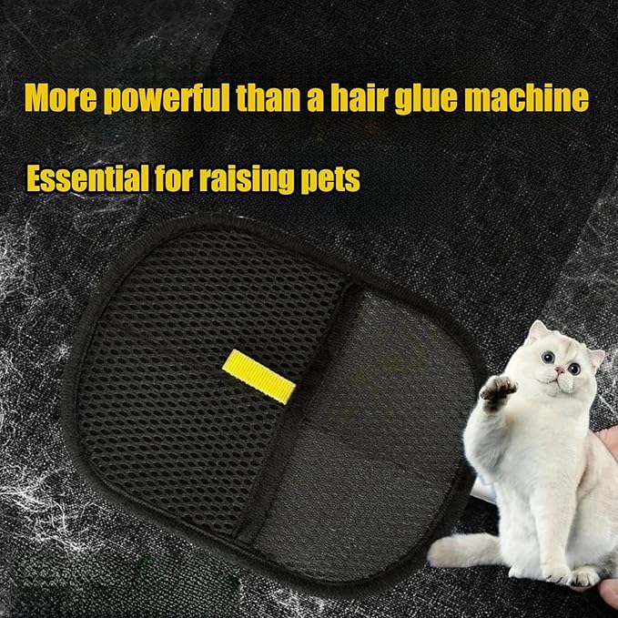 3 Pcs Pet Hair Remover Electrostatic Gloves，Pet Hair Removal Glove,Electrostatic Pet Hair Remover Gloves for Furniture, Carpet, and Car Seats - Reusable Pet Grooming Tool (3)