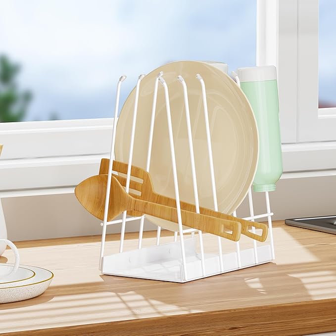 Reusable White Bags Drying Rack: Stainless Steel Multiple Kitchen Storage Organizer for Plastic, Gallon, Snack, Sandwich bags, Desktop Book Shelf, Dresser Storage Rack