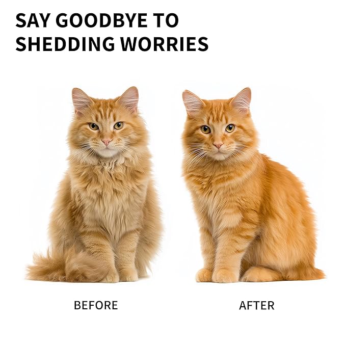 Cat & Dog Deshedding Brush – Pink Gentle Pet Hair Remover Comb for Shedding, Comfortable Grip, Easy Clean Grooming Tool for Long & Short Hair