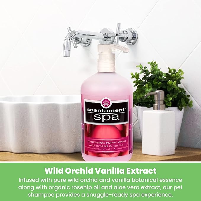 Best Shot Scentament Spa Caressing Puppy Wash, Wild Orchid Vanilla, 16 oz