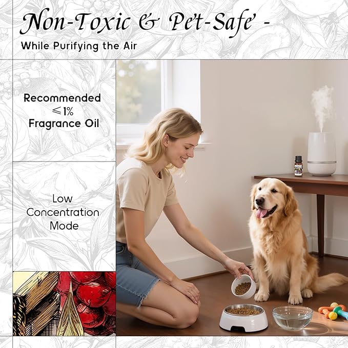 HIQILI Diffuser Oil for Humidifier & Reed Diffusers, Suitable for Home and Other Scenarios, Long Lasting Scent - for Her, 0.34 Fl Oz