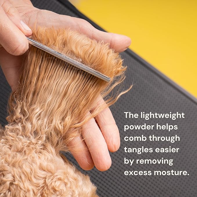 Grooming Powder – Waterless Dry Shampoo for Dogs | Deodorizing & Anti-Itch Coat Refresher | Talc-Free, Non-Toxic, Made in USA Dog Deodorizer with Colloidal Oatmeal & Aloe – 1.52 oz