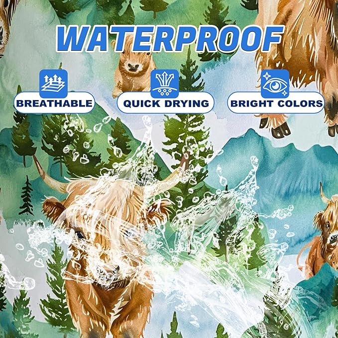 Highland Cattle Laundry Basket Grassland Oxford Cloth Laundry Hamper With Handle Foldable Portable Clothes Storage Basket 18.9 X 16.5 In Storage Bag For Laundry Room/Bathroom/Bedroom/Dormitories