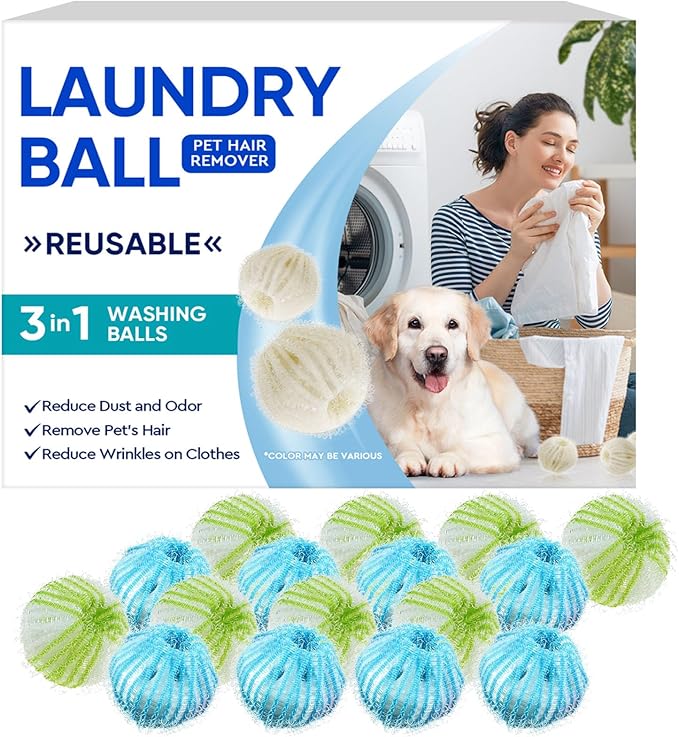 12Pcs Pet Hair Remover for Laundry,Reusable Laundry Lint Remover,Washing Machine Hair Catcher, Pet Dog Cat Hair Catcher Lint Remover