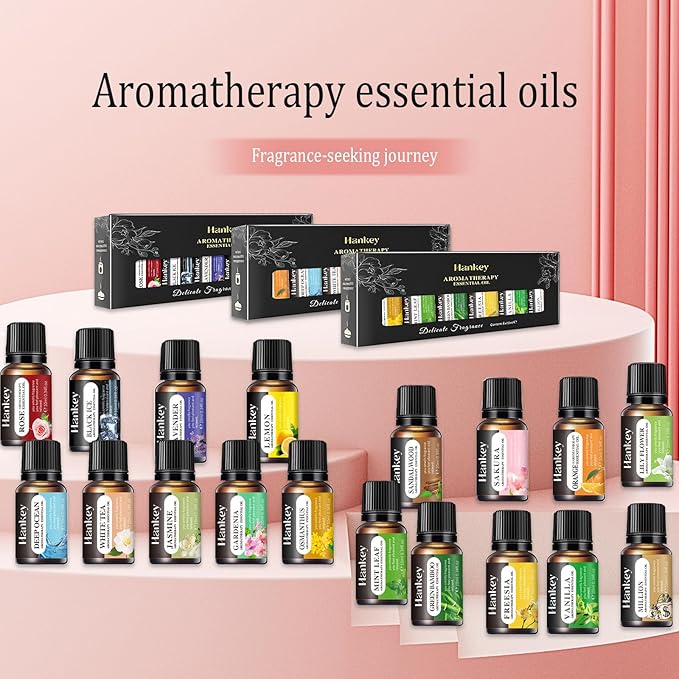 Luxury Essential Oils Set 18x10ml - 18 Blends for DIY, Gifts & Aromatherapy at Home