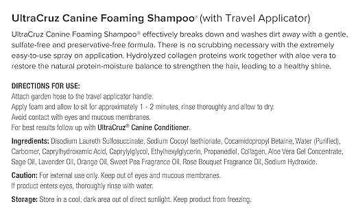 UltraCruz Canine Foaming Shampoo®, 32 oz Refill