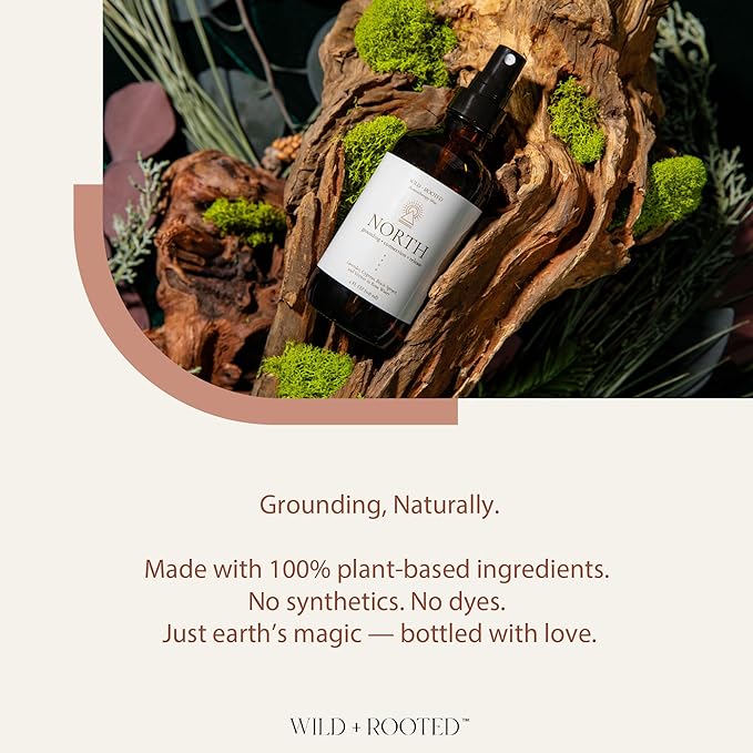 North Aromatherapy Room & Body Spray | Long-Lasting, All Natural Essential Oil Spray - Lavender, Cypress, Black Spruce, Vetiver in Rose Water | Calming & Grounding - 4oz