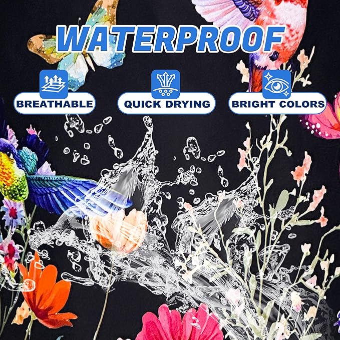 Hummingbird Flowers Laundry Basket Oxford Cloth Butterflies Laundry Hamper With Handle Foldable Portable Clothes Storage Basket 18.9 X 16.5 In Storage Bag For Laundry Room/Bathroom/Bedroom/Dormitories