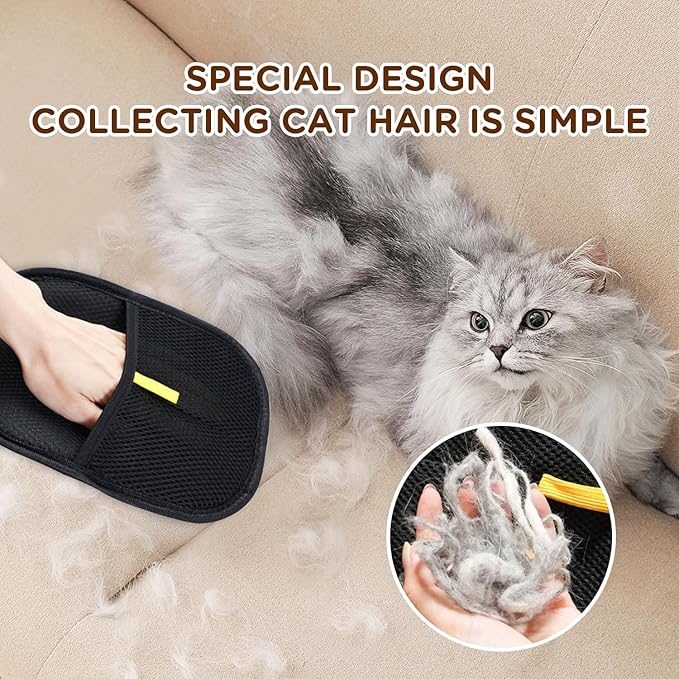 1 Pcs Electrostatic Pet Hair Removal Gloves, 2025 New Reusable Efficient Grooming Gloves for Pet Hair, Dogs Cats Hair Grooming Gloves for Furniture, Carpet, Pet Grooming, Car Seat, Clothes