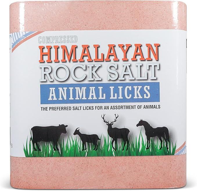 Himalayan Secrets Compressed Pink Salt Lick for Livestock and Wildlife Animals, Pure & Natural Feed Salt Block, Minerals & Trace Elements, No Additives, 22LB (10KG)