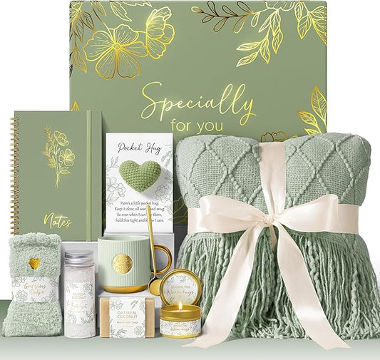 Self Care Gifts for Women Get Well Soon Gift Baskets, Unique Christmas Birthday Gifts for Women Spa Care Package, Sympathy Inspirational Thinking of You Gift Set for Mom Sister Friend Wife Girlfriend