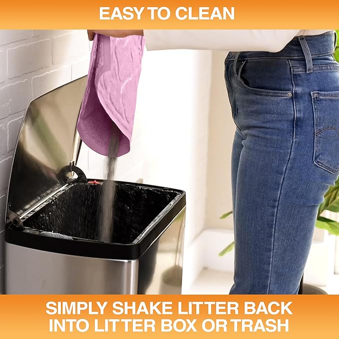 Neater Pets Neater Mat Cat Litter Rug, Thick & Durable Cat Mat for Litter Box, Trapper Pad Catches Mess to Protect Indoor Floors, Soft on Kitty Paws, Anti-Skid Grip Backing, Easy to Clean, Pink