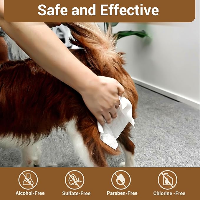 400 Coconut Oil Dog Wipes for Paws and Butt Large Thick Puppy Wipes for Dogs Face and Body Dog Wipes Cleaning Deodorizing Cat Wipes Cleaning Fur and Butt Big Doggie Wipes Doggy Wipes Bum Dog Ear Wipes