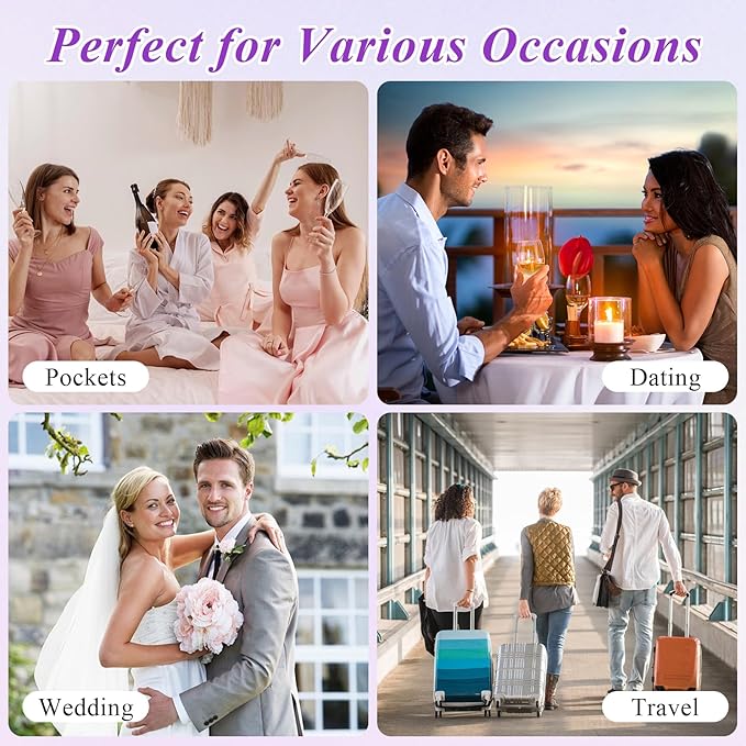 9 ML Empty Perfume Bottles, 12 Pcs Mini Glass Refillable Perfume Atomizer, Leak-proof Fragrance Bottles with Fine Mist Sprayer, Portable Perfume Bottle, Perfume Atomizer for Men and Women