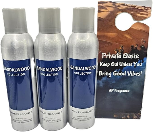 AP Fragrance Belfair Oaks Room Spray Air Freshener Sandalwood - Concentrated Odor Neutralizer - 3 Pack, 6 oz Each