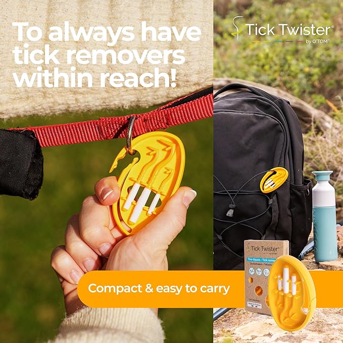 Tick Twister Tick Remover for Dogs and Human - Made in France - Tick Puller for Humans and Dogs - 3 Different Sizes - Dog Tick Removal Tool - Also for All Other Pets - Tick Nipper in