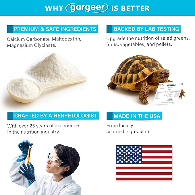 'Complete Minerals Plus' Supplement for All Reptiles | Supports Strong Bones, Shell, Skin, Muscle Function, Metabolism & Clay Minerals Boost | Lizards, Turtles & Tortoises | 3oz | Made in USA