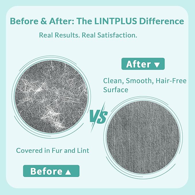 220mm-Blade-LINTPLUS Pet Hair Remover Max for Large Areas x2 Bigger Than Pro(Dog Hair Remover) - Deep Cleaner Pro Cat Hair Remover Multi Fabric Pet Hair Removal Tool&Carpet Rake