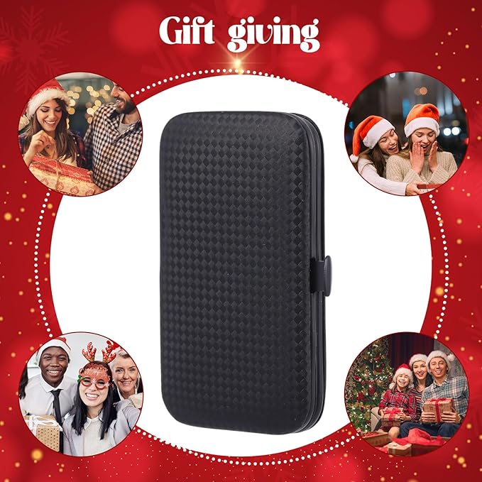 6 Nail Clippers Kits Christmas Gifts Manicure Set Nail Care Tools Fingernail Toenail Clipper Cutters Professional Stainless Steel Grooming Kit with Travel Case for Men Women Xmas Party Favors