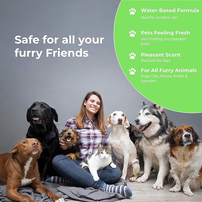 Dog Deodorizing Spray – Long-Lasting Dog Cologne & Pet Odor Eliminator – Cucumber Melon Scented Dog Perfume for Smelly Dogs – Safe, Refreshing Dog Grooming Spray