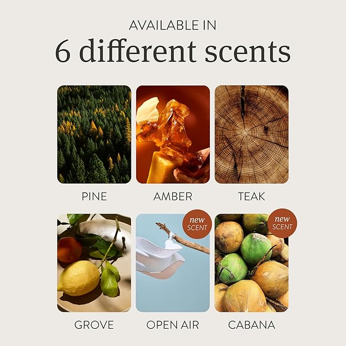 Drift Car Air Freshener - The Original Wood Air Freshener - Car Odor Eliminator - Long Lasting Scent - Metal Clip - Essential Oils - Clean Ingredients - Cabana Scent 3 Pack Refill - NO CLIP INCLUDED