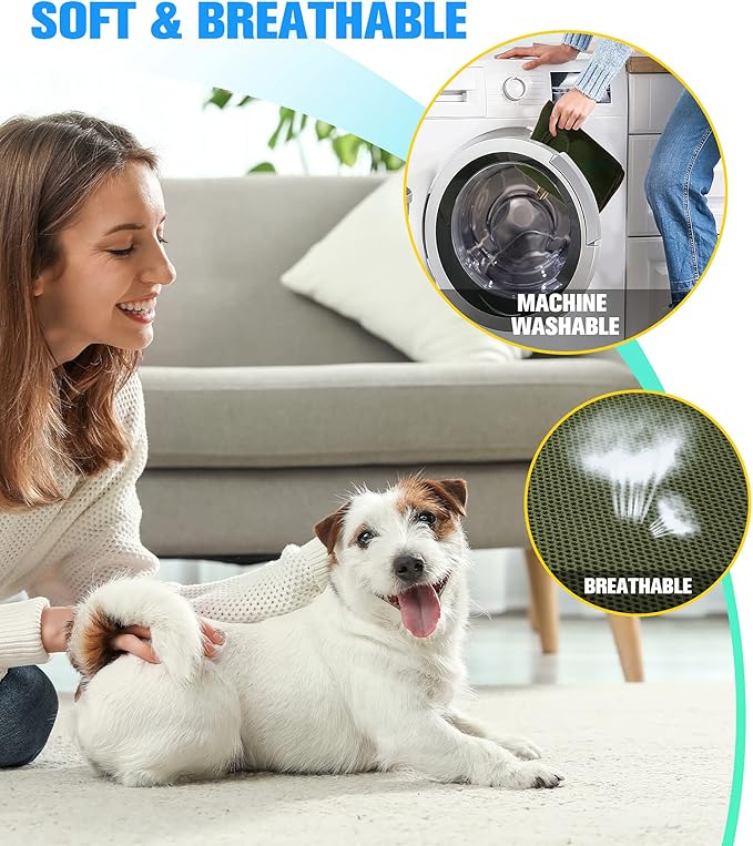 10 in 1 Dog Grooming Hammock Harness with Nail Clippers/Trimmer, Nail Hammock for Trimming, Grooming Sling Hange Holder for Extra Large Dogs (XXL/Under 120lb, Khaki Green)