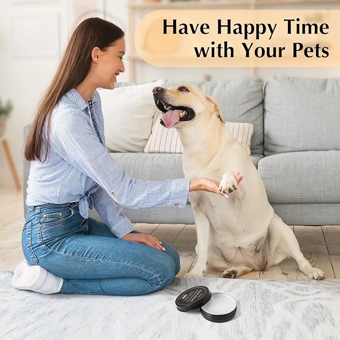 All-Natural Lick Safe Dog Paw Balm for Dogs & Cats | 2 Pack Dog Paw Pad Balm Paw Protector, Moisturizer & Soother for Dry Cracked Paws & Noses | Snout Soother for Dogs (1.23oz*2)