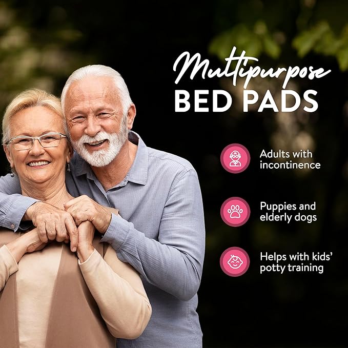 Inspire Extra Large Super Absorbent Disposable Bed Pads for Chronic Incontinence Ultra Thick and Absorbent Bed Pads Disposable Adult | Pee Pads for Adults (Gray 36" x 36")