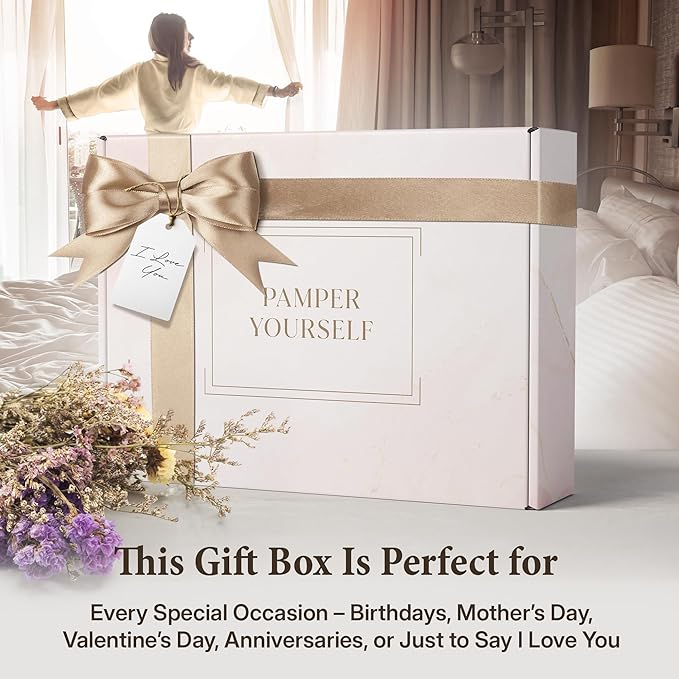 17-Piece Luxury Gift Set with Robe | Complete INFUSÉ White Tea & Coconut Bath Collection | Self-Care Kit with Bath Bombs, Face Masks & Hair Care | Bridesmaid, Mom, Wife, Grandma or Loved Ones