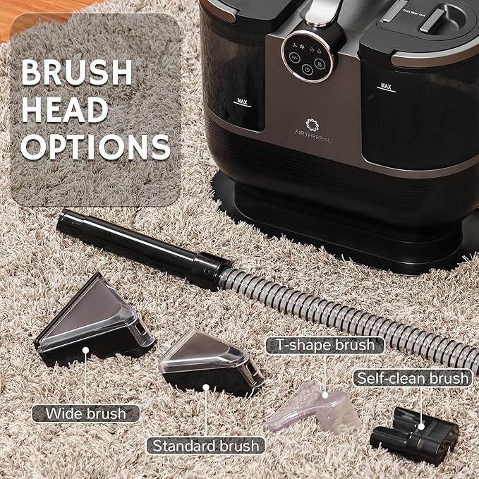 Airthereal S1 Carpet Cleaner Machine, Instant Heating Portable Upholstery Spot Cleaner, Shampooer Machine with Self-Cleaning, 14 Kpa Stain Remover Deep Cleaner for Pets, Stairs, Car Seat and Couch