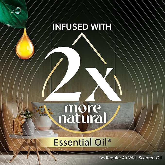 Air Wick Plug In Scented Oil Refills, White Gardenia+Plumeria, Air Fresheners for Home Long Lasting, Room Fresheners,Air Freshener Plug In, Essential Oils, Home Essentials for Small&Large Spaces,5 ct