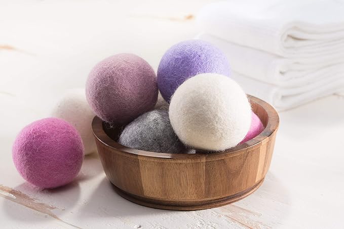 Woolzies Wool Dryer Balls Organic: Our Big Wool Spheres are the Best fabric softener | 6-Pack XL Dryer Balls for Laundry is Made with New Zealand Wool | Use Laundry Balls for Dryer with Essential Oils