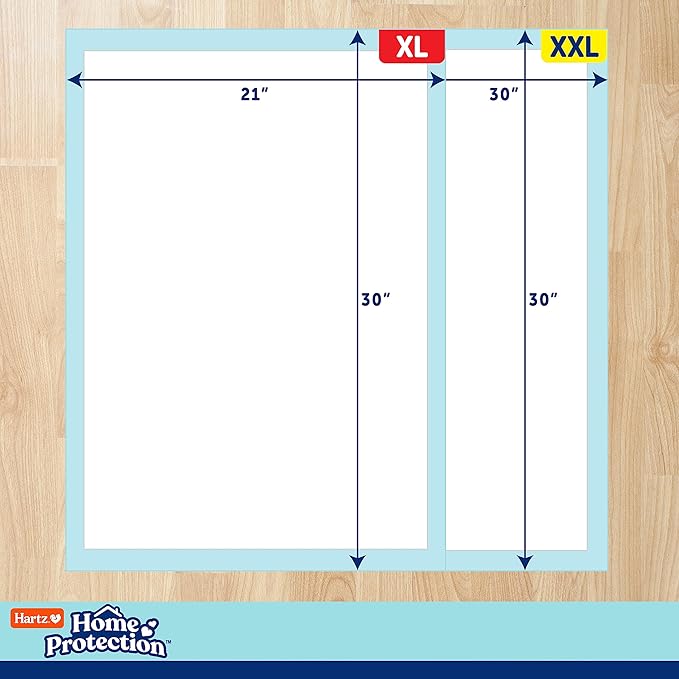 Hartz Home Protection Mountain Fresh Scented USA Made Dog Pads, XXL 60 Count, Super Absorbent & Won't Leak, Odor Eliminating