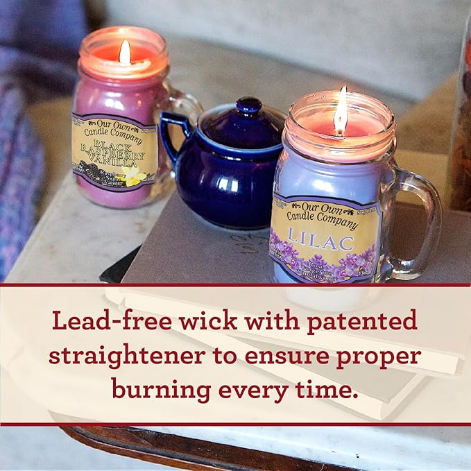 Our Own Candle Company, Comfy Flannel Scented Mason Jar Candle, 100 Hour Burn Time, 13 Ounces