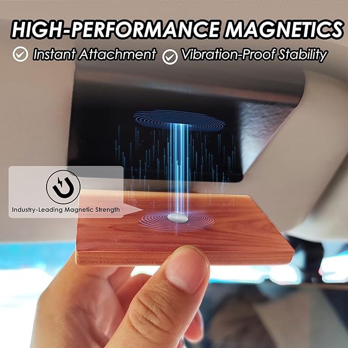 Gift Boxed Car Air Freshener – Long-Lasting Fragrance for 90+ Days – Wooden Car Diffuser – 8 Scents Available – Includes 1 Bottle of 5ML Essential Oil Refill – 0.17 FL OZ (Pine)