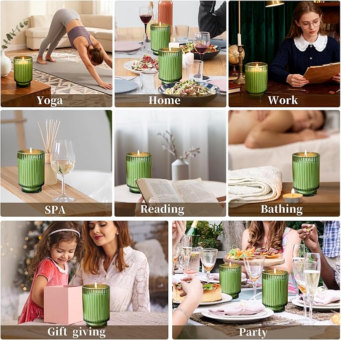 Balsam Cedar Scented Candles for Christmas Decor, Soy Candle for Home Gifts, 70 Hours Burning Fir Jar Candle in Glass, Ideal for Holiday Relaxing Ambience