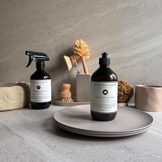 Murchison-Hume Heirloom Dish Soap – Eco-Friendly, Sulfate-Free, Plant-Based Liquid Dish Soap, & Non-Toxic, Gentle on Hands, Cuts Grease – 17oz Bottle (2 Pack) Australian White Grapefruit