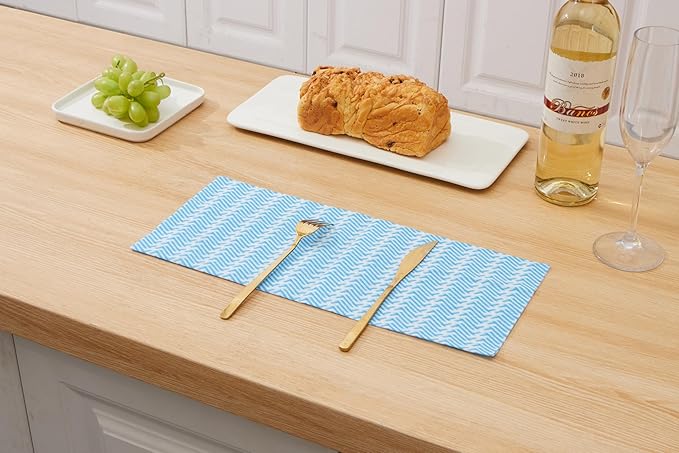 Reusable Cleaning Cloths Handi Wipes Reusable Cloths Disposabel Dish Towels Dry Handy Wipes Big Durable Absoebent and Dry Quickly 100 Count, Blue