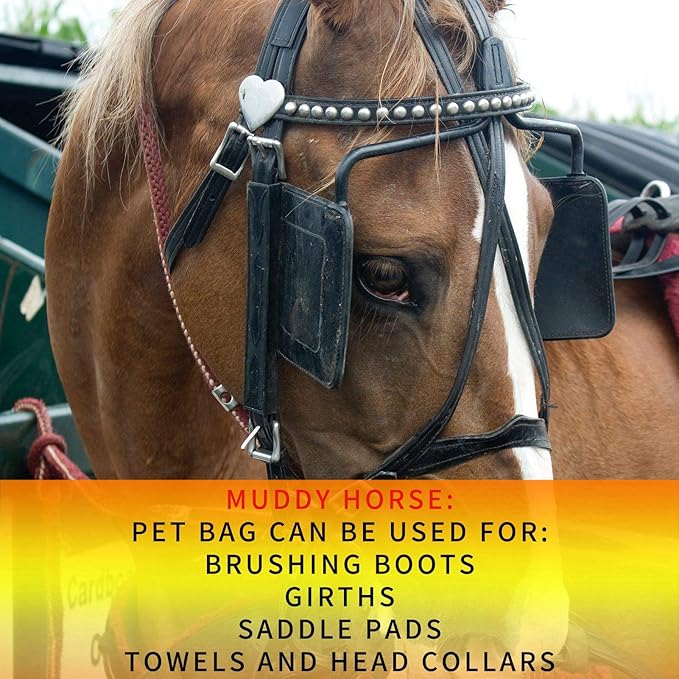 AUXSOUL 1 Pack Pet Laundry Bag, Stops Pet Hair Blocking The Washing Machine, Big Size Pet Washing Bag Ideal for Dog Cat Horse Guinea,Hair Remover Safely, 25.8 x 27.8 Inch / 65 x 70 cm, Lake Blue