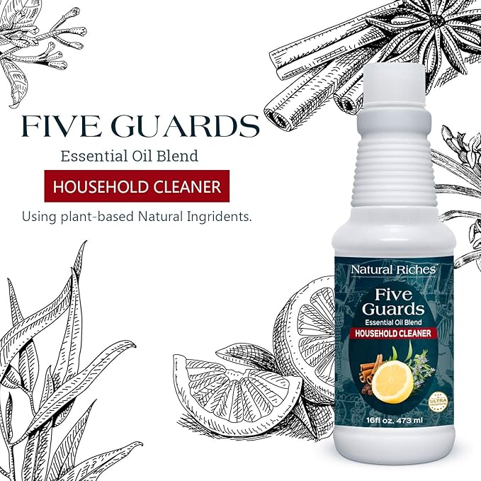 Natural Riches Household Cleaner Concentrate Five Guards from The Tales of French stories of Thieves Essential oil blend household cleaner - 16 fl oz