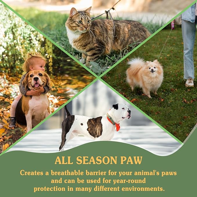 10 Pack Dog Paw Balm for Dogs & Cats,Natural Safe Dog Paw Pad Balm Paw Protector-Moisturizer & Soother for Dry Cracked Paws & Noses | Snout Soother for Dogs(0.18 oz)