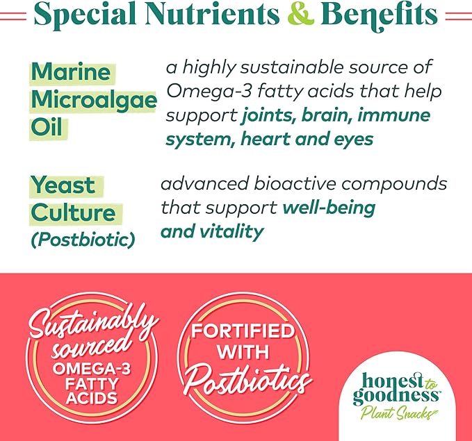 Honest to Goodness Plant Snacks Happy Feet Apple & Cinnamon Recipe Dog Treats, Enriched with Omega 3s & Postbiotics, 8oz