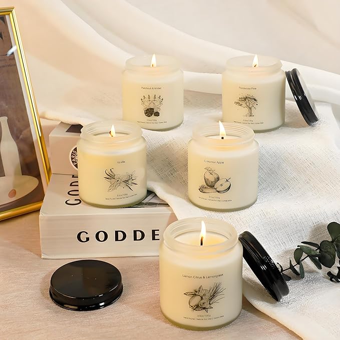 Candles for Home Scented, Gifts for Women, 8 Pack Aromatherapy Candle Set for Women, Natural Soy Wax Jar Candles Set, Candle Gifts for Mother's Day, Birthday, Valentine's Day