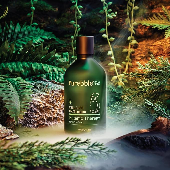 Pet Shampoo Calming Green Botanical Line Series 2- for Soft and Shiny Coat and Fur- Cleanses, Conditions, and Detangles, pH-Balancing Formula, No Artificial Fragrance, 300ml / 10.14 fl oz