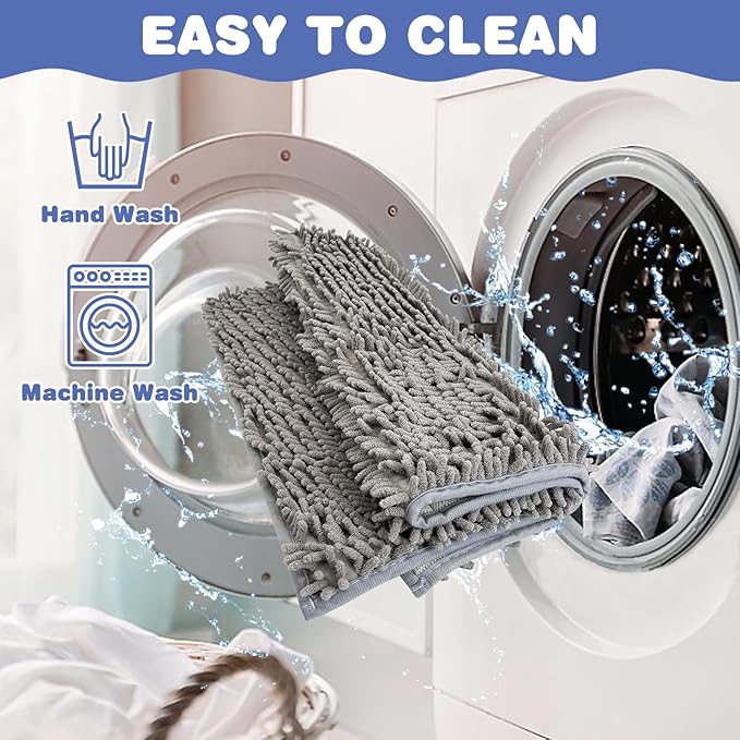 PINVNBY Guinea Pig Cage Liner Washable Fleece Pee Pads Reusable & Non-Slip Guinea Pig Bedding Rabbit Training Mat Small Animal Cage Accessories for Bunny Hamster Rat Ferret (Gray, 55" x 28")