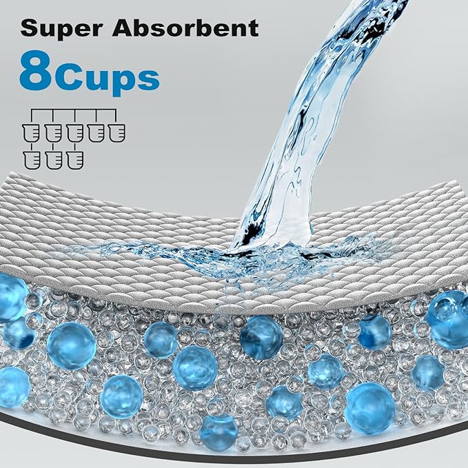 MIZOK Black Charcoal Dog Pee Pads Extra Large 23x24in/28x34in/30x36in/36x36in/28x44in, New & Improved Odor-Control Super Absorption Puppy Potty Training Pads (Large 28" x34“ 100 Count)