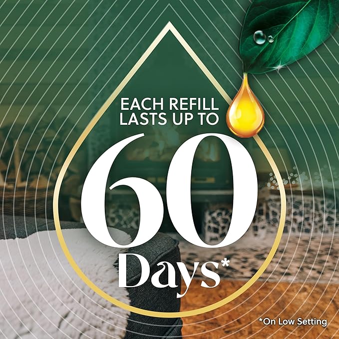 Air Wick Plug In Advanced Scented Oil,Winter Woods + Frosted Ivy, AirFresheners for Home Long Lasting, Air Freshener Plug In, House Essentials for Small Spaces + Large Spaces,(Pack of 25)