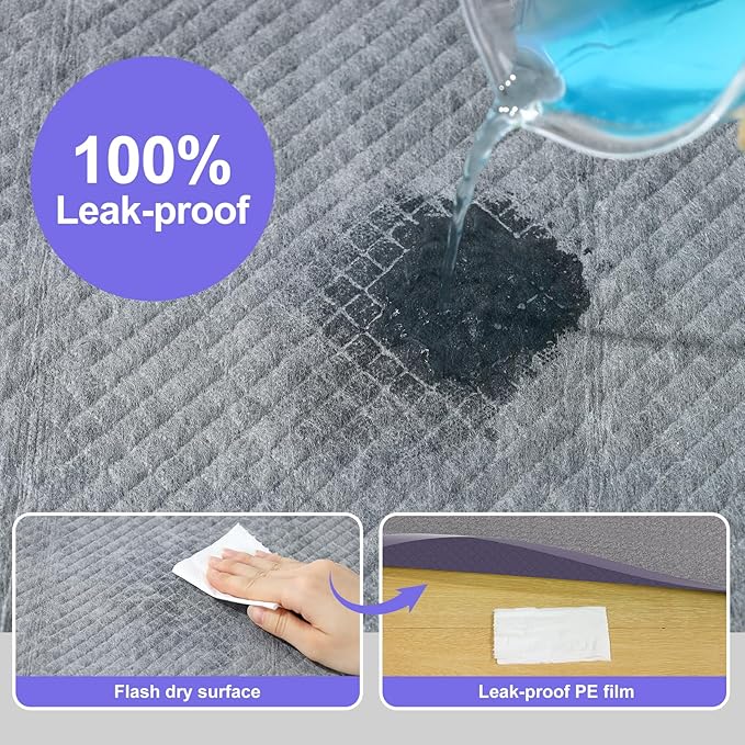 Cat Pad Refills for Litter Box, 16.9"x11.4" Odor Control Cat Pee Pads with Activated Carbon for Breeze Litter System(30Counts/Purple)
